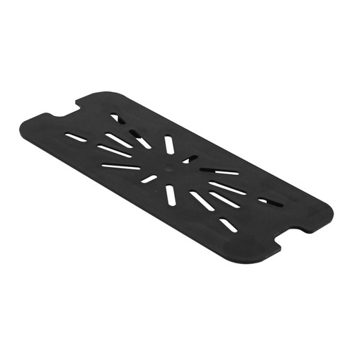 Thunder Group PLPA7130DSBK 1/3 Size Black Polycarbonate Drain Shelf