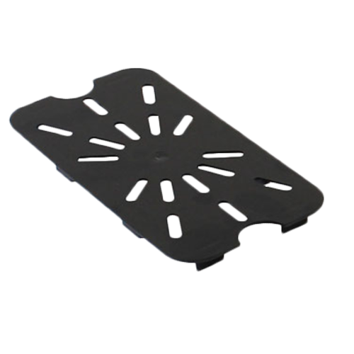 Thunder Group PLPA7140DSBK 1/4 Size Black Polycarbonate Drain Shelf
