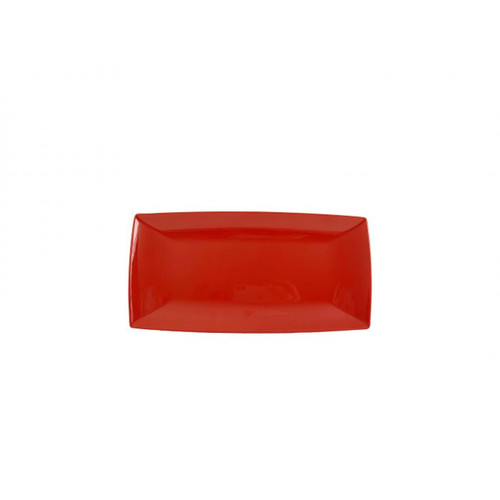 Thunder Group 49136PR 13" x 6.5" Pure Red Rectangular Melamine Classic Tray