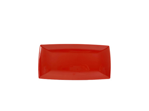Thunder Group 49136PR 13" x 6.5" Pure Red Rectangular Melamine Classic Tray