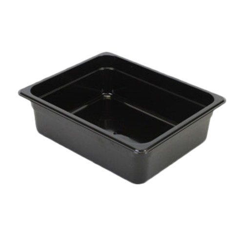 Thunder Group PLPA8124BK Black Polycarbonate 1/2 Size Food Pan