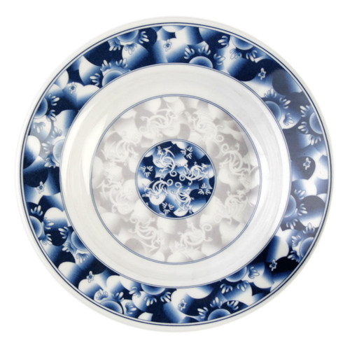 Thunder Group 1106DL 3 Oz. Blue Dragon Melamine Soup Plate