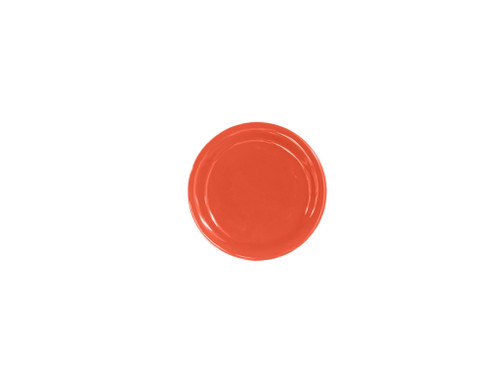 Thunder Group CR107RD 7.25" Dia. Orange Melamine Round Narrow Rim Plate