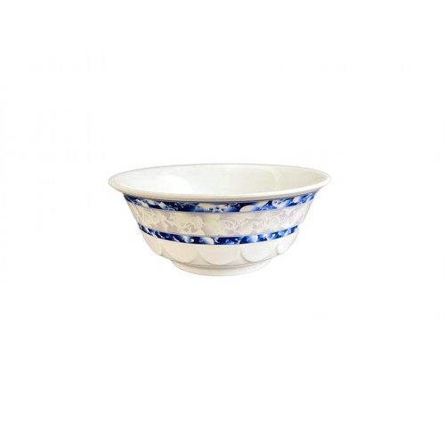 Thunder Group 5275DL 34 Oz. Melamine Blue Dragon Scalloped Bowl