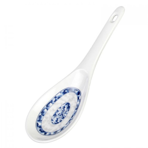 Thunder Group 7005DL 1.5 Oz. Blue Dragon Melamine with Hanging Hole Rice Ladle