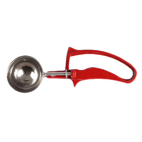Thunder Group SLDS224G 1.03 Oz. #24 Red Stainless Steel Plastic Handle Disher
