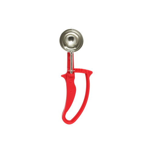 Thunder Group SLDS224G 1.03 Oz. #24 Red Stainless Steel Plastic Handle Disher