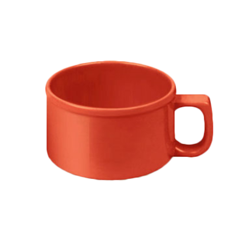 Thunder Group CR9016PR 10 Oz. Pure Red Melamine Soup Mug with C-Handle