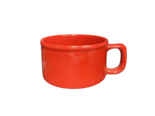 Thunder Group CR9016PR 10 Oz. Pure Red Melamine Soup Mug with C-Handle