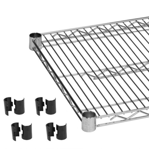 Thunder Group CMSV1824 24" W x 18" D Chrome Plated Wire Shelving