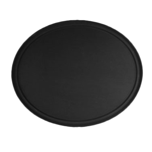 Thunder Group PLFT2700BK 22" Black Fiber Glass Oval Serving Tray