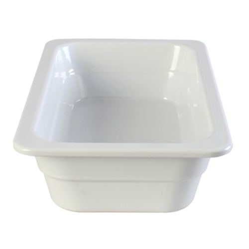 Thunder Group GN1142W 1/4 Size White Melamine Food Pan