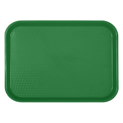 Thunder Group PLFFT1418GR 14" W x 17.75" D Green Polypropylene Rectangular Fast Food Tray