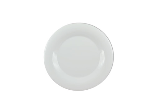 Thunder Group CR010W 10.5" Dia. White Melamine Round Wide Rim Plate
