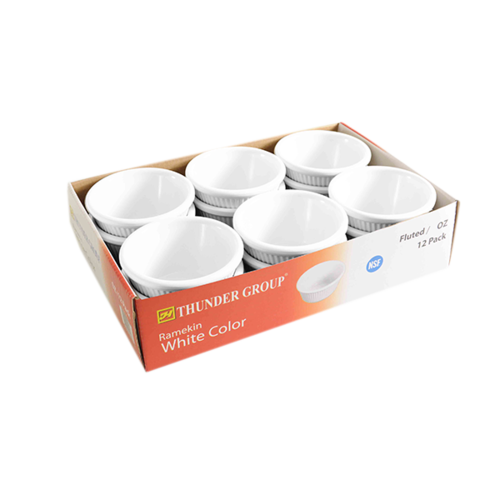 Thunder Group ML509W1R 2 Oz. White Round Melamine Ramekin