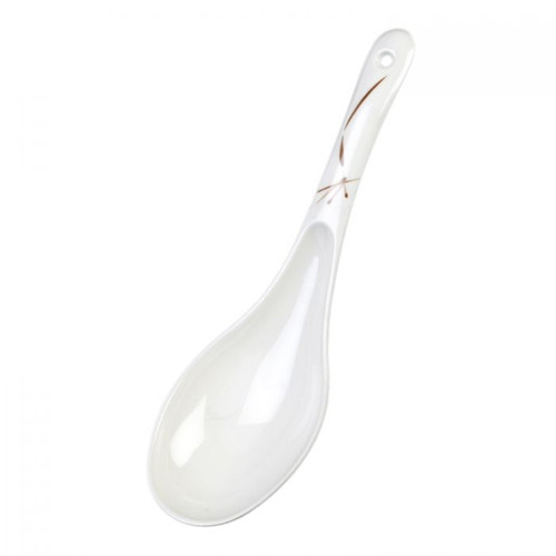 Thunder Group 7007BO 2.5 Oz. Bamboo Melamine with Hanging Hole Ladle or Spoon