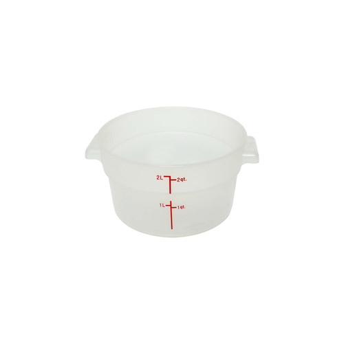 Thunder Group PLRFT302TL 2 Qt. Translucent Round Polypropylene Food Storage Container