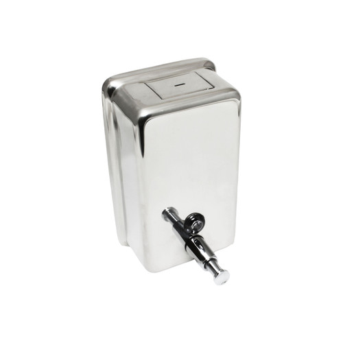 Thunder Group SLSD040V 40 Oz. Rectangular 18/8 Stainless Steel Vertical Soap Dispenser