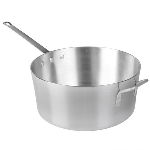 Thunder Group ALSKSS008 10 Qt. Aluminum Mirror Finish Flat Bottom Sauce Pan