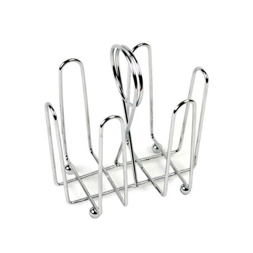 Thunder Group CRSP435 4.5" W x 3.5" D Chrome Plated Wire Sugar Packet Holder