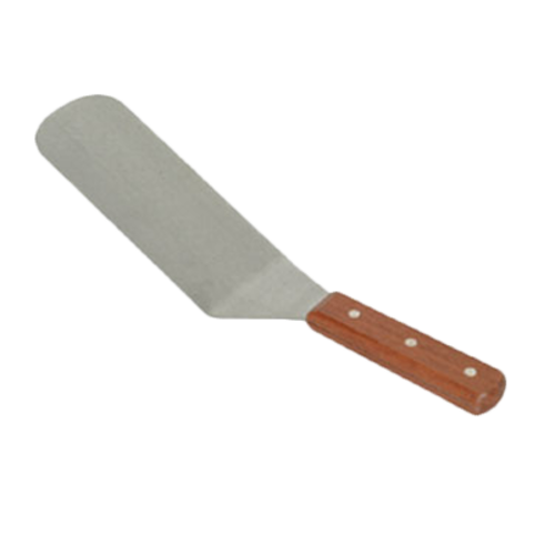 Thunder Group SLTWBT006 6" Stainless Steel Round Blade Flexible Plastic Handle Solid Turner