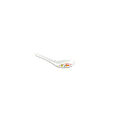 Thunder Group 7003P 0.75 Oz. Peacock Melamine Won Ton Soup Spoon