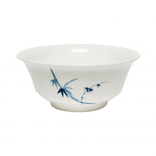 Thunder Group 5265BB 25 Oz. Melamine Blue Bamboo Round Scalloped Bowl