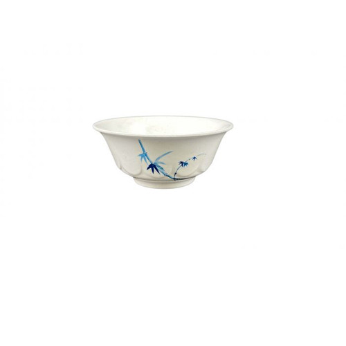 Thunder Group 5265BB 25 Oz. Melamine Blue Bamboo Round Scalloped Bowl