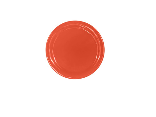 Thunder Group CR109RD 9" Dia. Orange Melamine Round Narrow Rim Plate