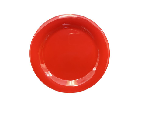 Thunder Group CR110PR 10.5" Dia. Pure Red Melamine Round Narrow Rim Plate
