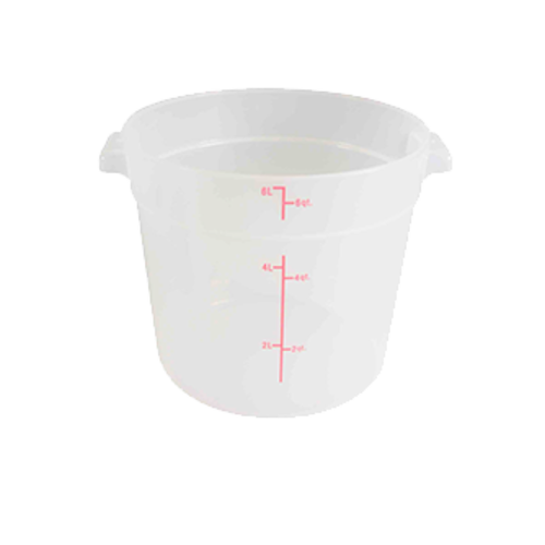 Thunder Group PLRFT306TL 6 Qt. Translucent Round Polypropylene Food Storage Container