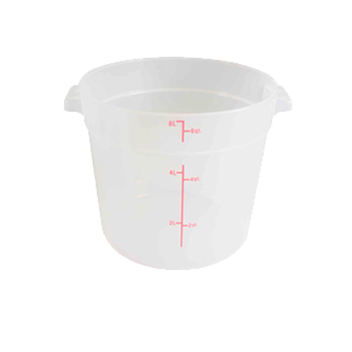 Thunder Group PLRFT306TL 6 Qt. Translucent Round Polypropylene Food Storage Container