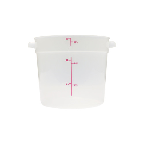 Thunder Group PLRFT306TL 6 Qt. Translucent Round Polypropylene Food Storage Container