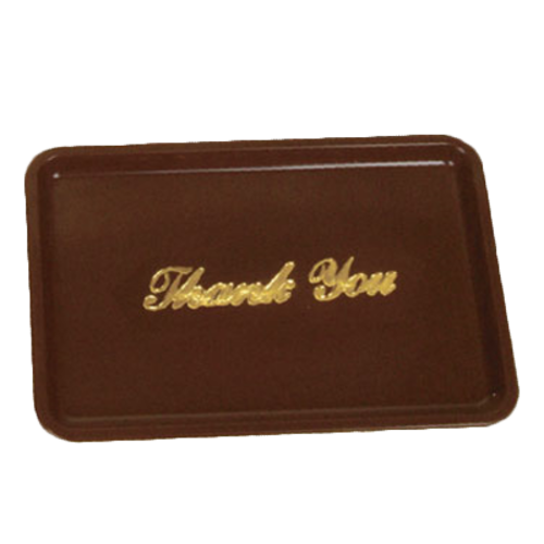 Thunder Group PLPT046BR 6.5" W Brown Plastic Tip Tray