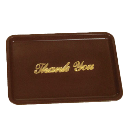 Thunder Group PLPT046BR 6.5" W Brown Plastic Tip Tray