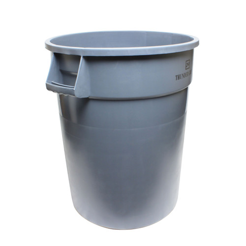 Thunder Group PLTC044G 44 Gal. Gray Plastic Round Trash Can