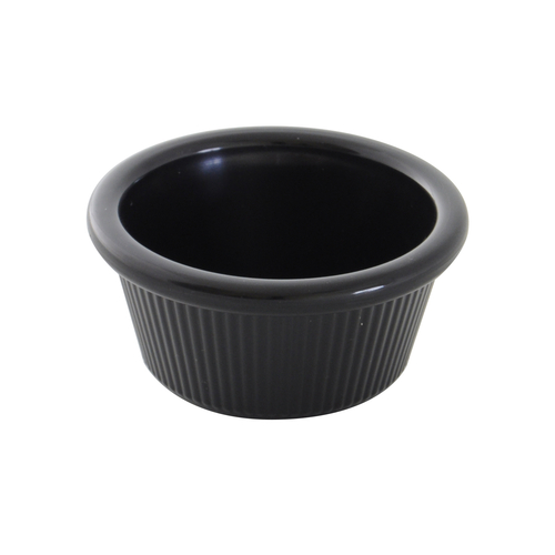 Thunder Group PL531BL1 3 Oz. Black Plastic Round Ramekin