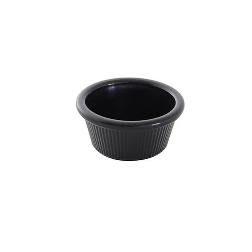 Thunder Group PL531BL1 3 Oz. Black Plastic Round Ramekin