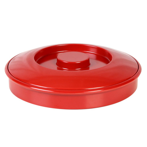 Thunder Group NS608R 8.25" Dia. NuStone Red Melamine Tortilla Server with Lid