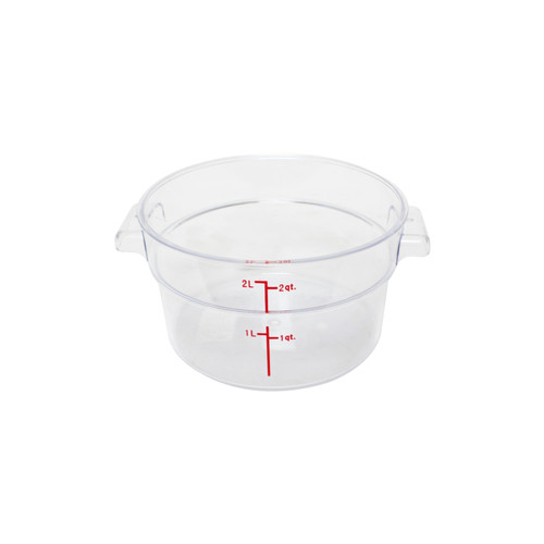 Thunder Group PLRFT302PC 2 Qt. Clear Round Polycarbonate Food Storage Container