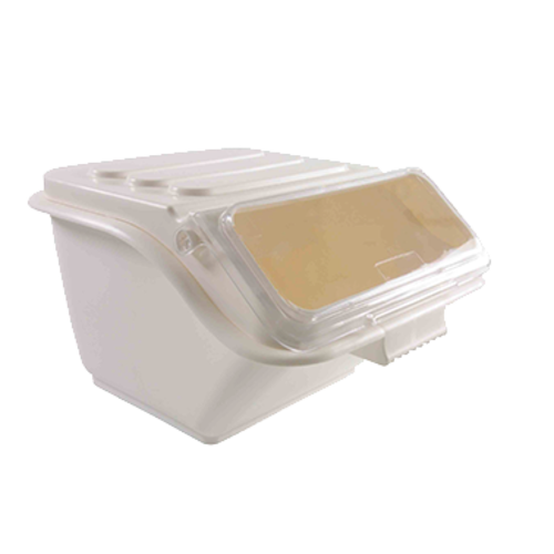 Thunder Group PLIB002S 2 Gal. White Polypropylene Shelf Ingredient Bin