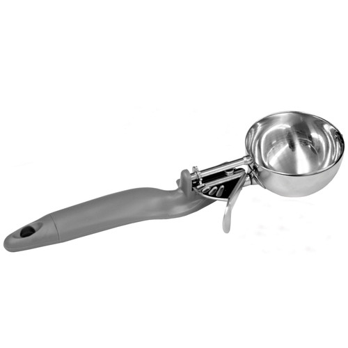 Thunder Group SLDS008L 4 Oz. Gray Stainless Steel Ergonomic Handle #8 Lever Disher