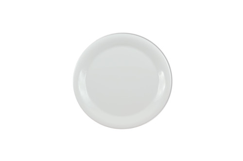 Thunder Group CR109W 9" Dia. White Melamine Round Narrow Rim Plate