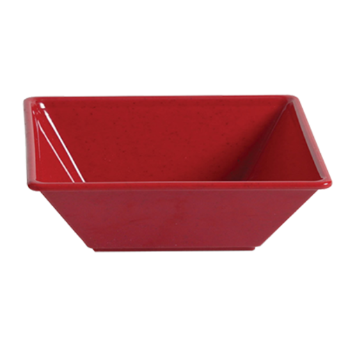 Thunder Group PS5010RD 80 Oz. Passion Red Square Melamine Bowl