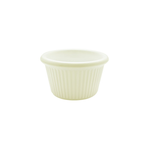Thunder Group ML507B1 1.5 Oz. Bone Melamine Round Fluted Ramekin