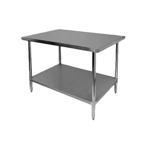 Thunder Group SLWT42460F 60" W x 24" D Galvanized Base 18 Gauge Work Table