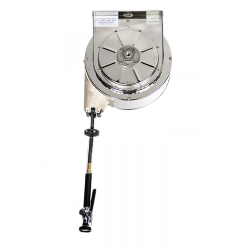 Fisher 75222 7" W Ceiling Mounted Stainless Steel Hose Reel Assembly
