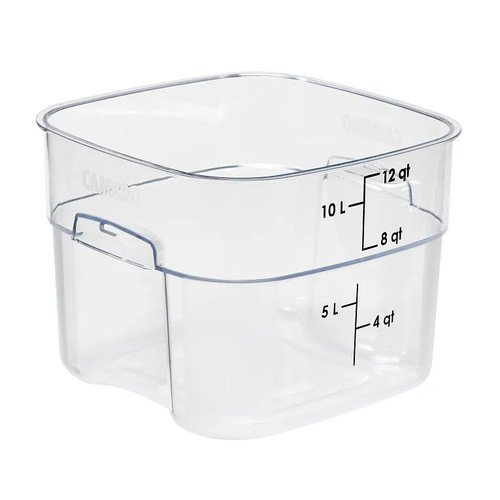 Cambro 12SFSPROCW135 12 Qt. Clear Polycarbonate Square CamSquare FreshPro Food Container