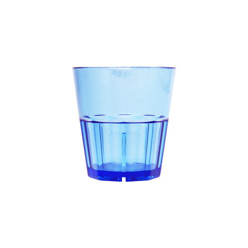 Thunder Group PLPCTB108BL 8 Oz. Blue Polycarbonate Rock Glass