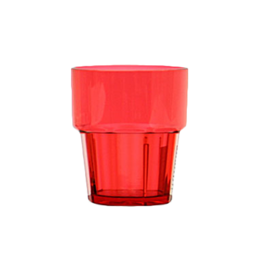 Thunder Group PLPCTB108RD 8 Oz. Red Polycarbonate Rock Glass